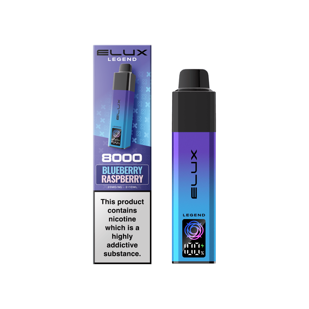 bulk wholesale Elux Legend 8000 Pod Vape Kit Box of 5 - Blueberry Raspberry