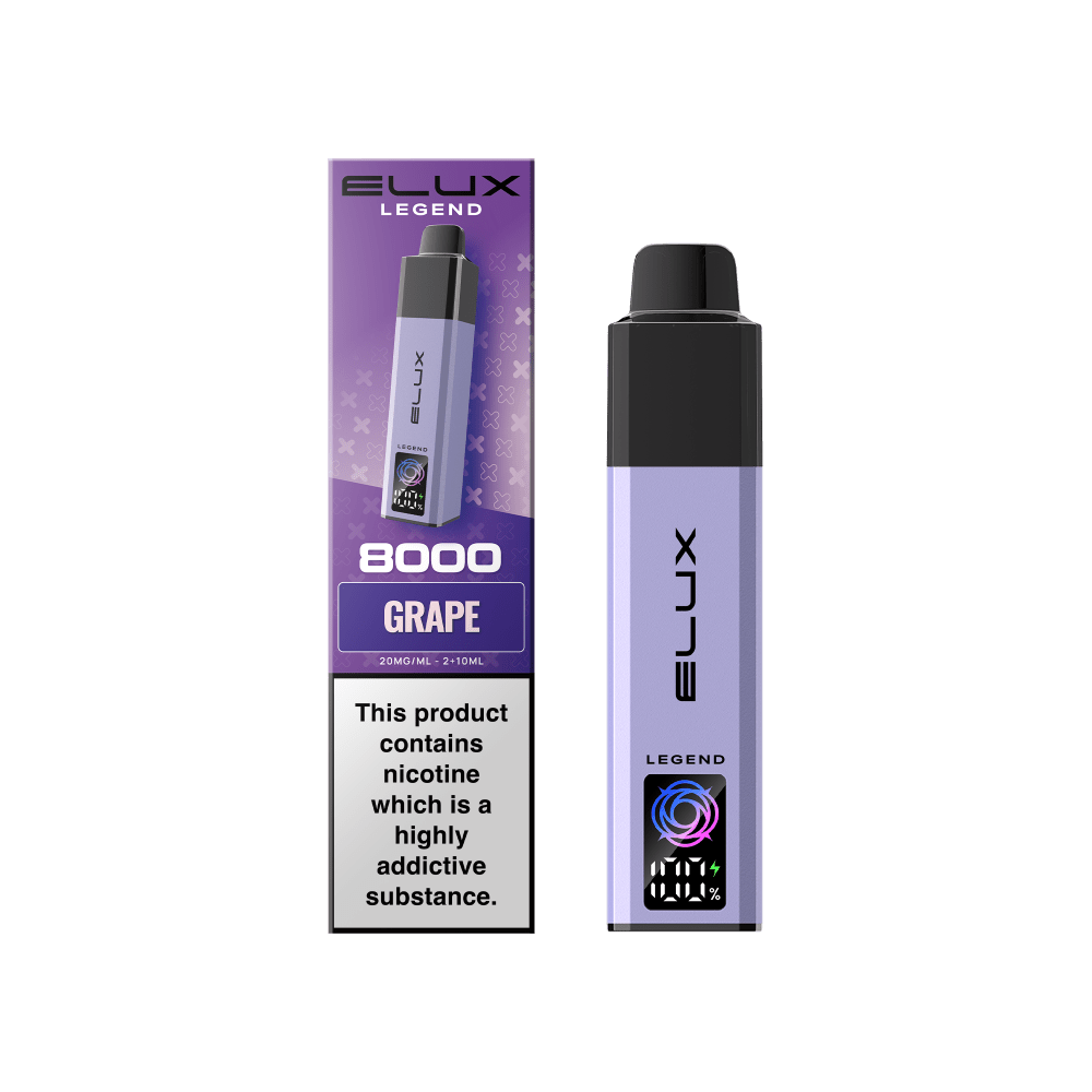 bulk wholesale Elux Legend 8000 Pod Vape Kit Box of 5 - Grape