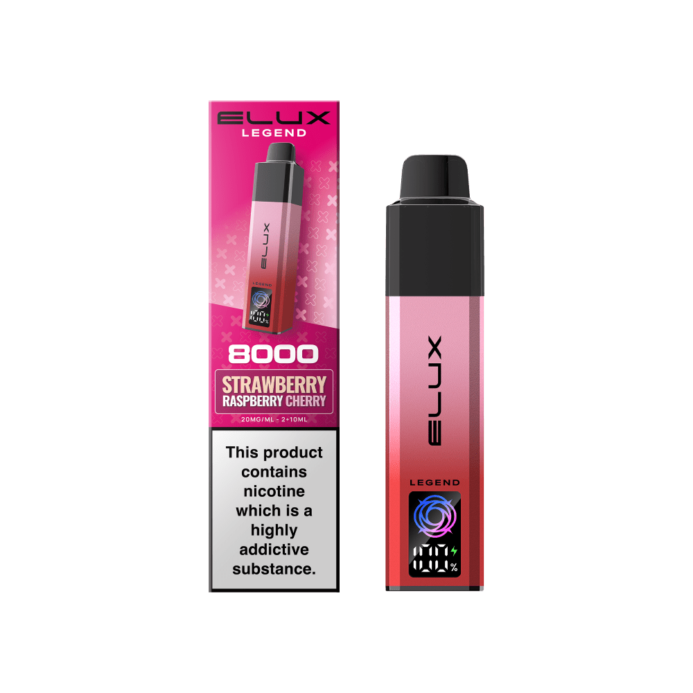 bulk wholesale Elux Legend 8000 Pod Vape Kit Box of 5 - Strawberry Raspberry Cherry