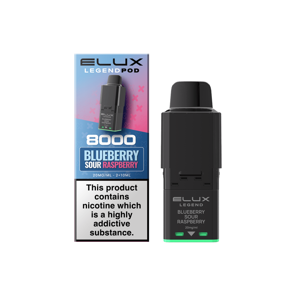 bulk wholesale Elux Legend 8000 Refill Pods Box of 5 - Blue Sour Raspberry