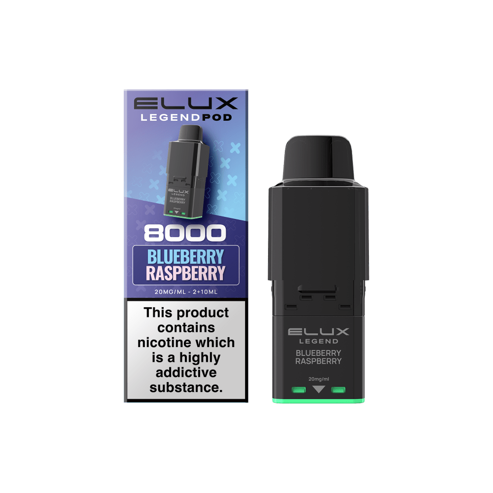 bulk wholesale Elux Legend 8000 Refill Pods Box of 5 - Blueberry Raspberry