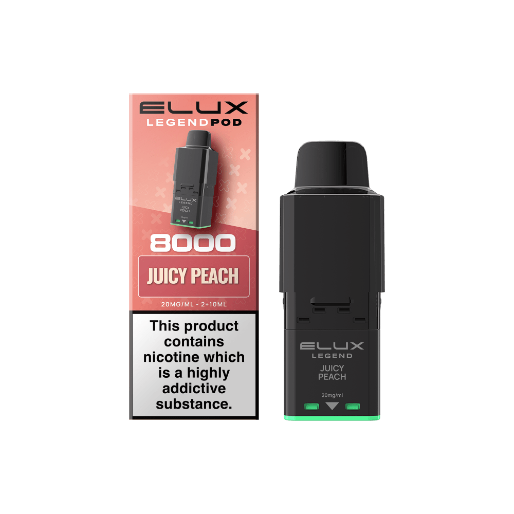 bulk wholesale Elux Legend 8000 Refill Pods Box of 5 - Juicy Peach