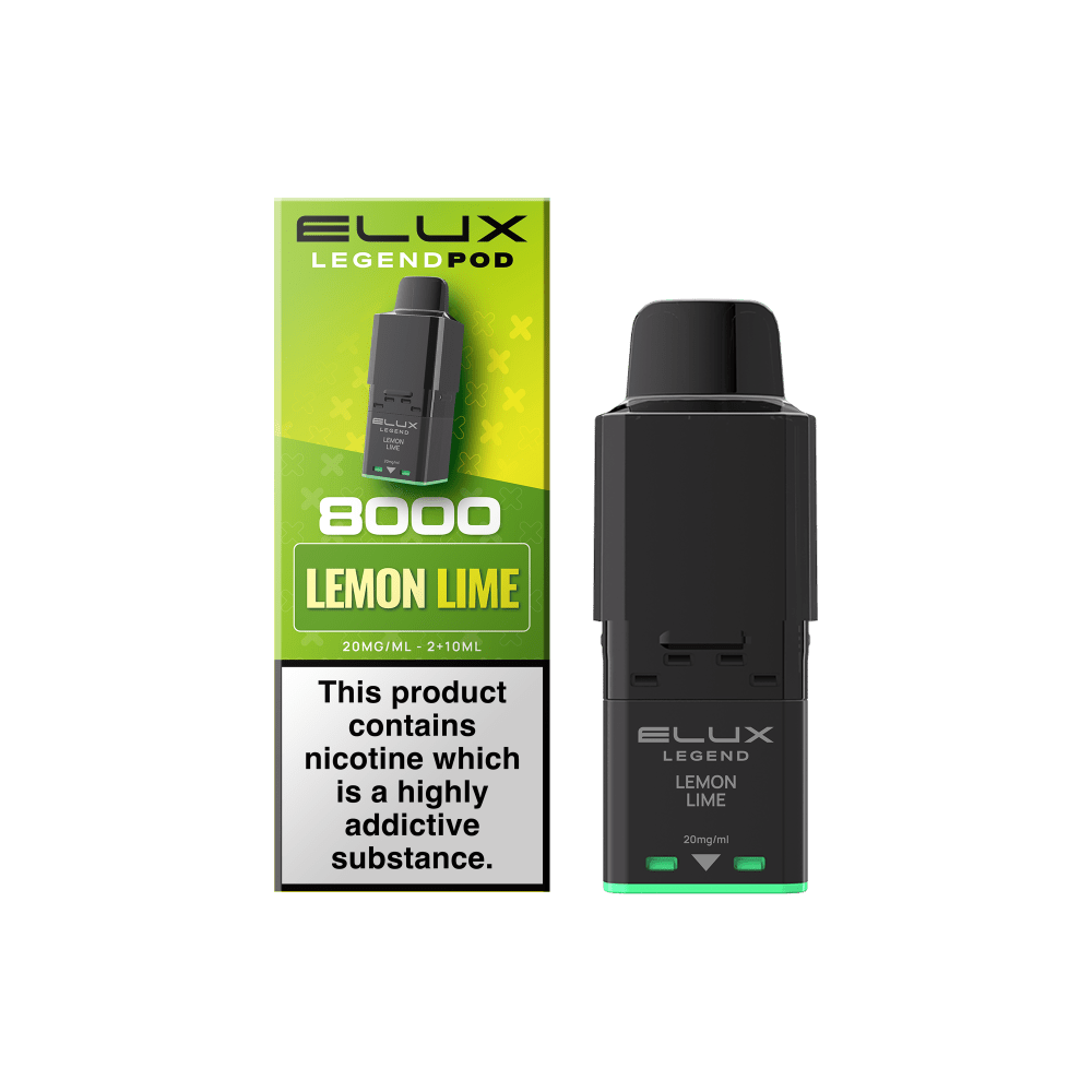 bulk wholesale Elux Legend 8000 Refill Pods Box of 5 - Lemon Lime