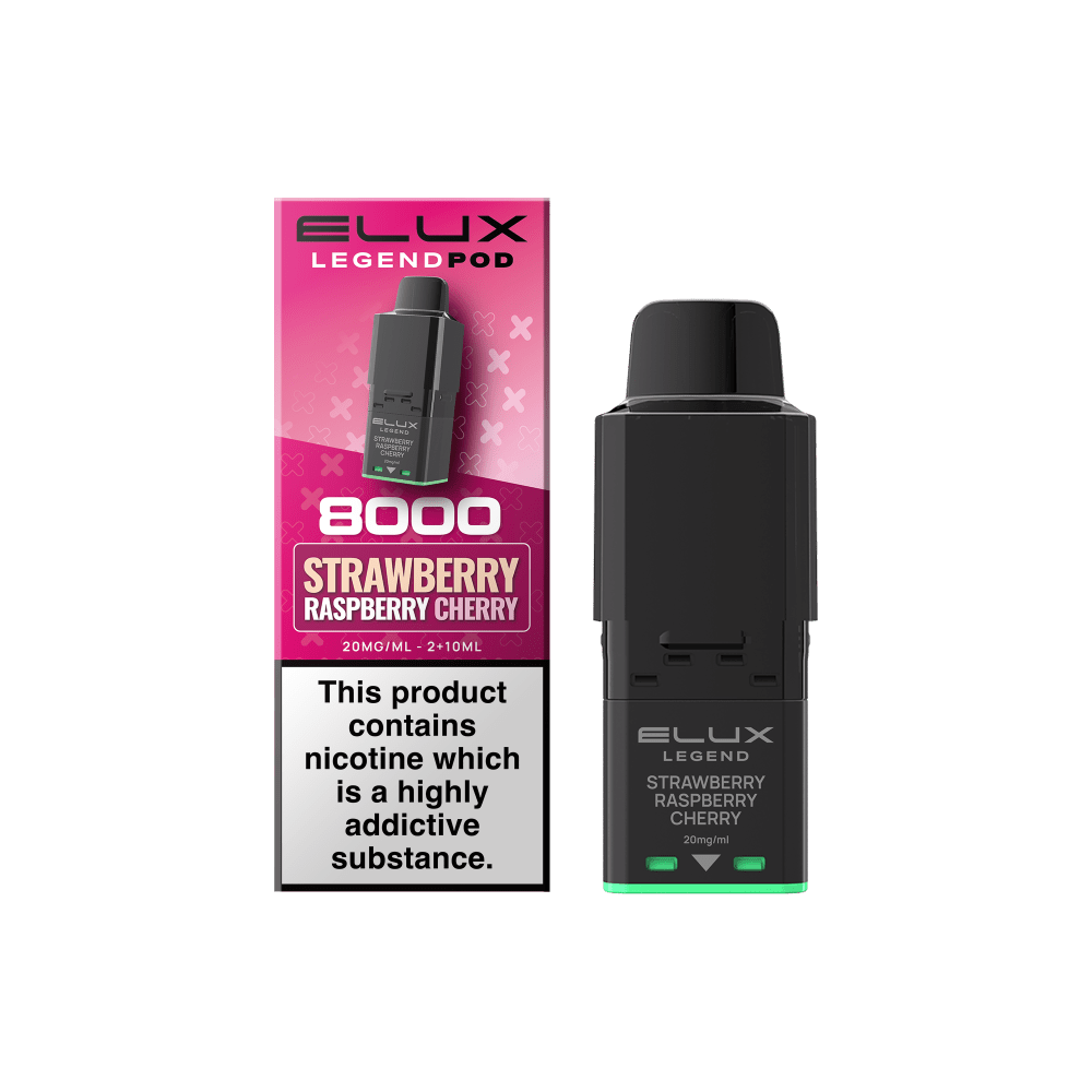 bulk wholesale Elux Legend 8000 Refill Pods Box of 5 - Strawberry Raspberry Cherry