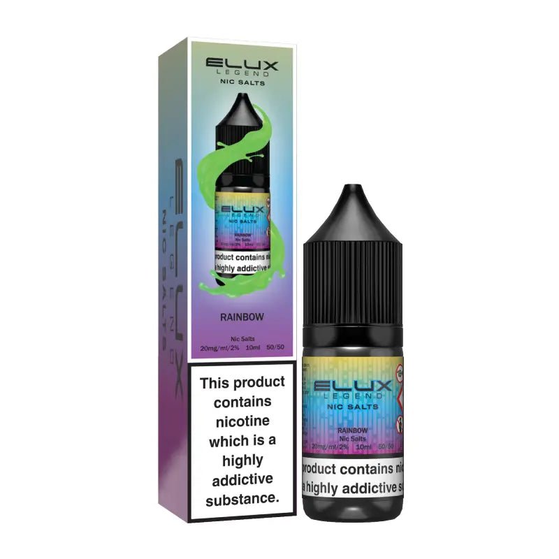 bulk wholesale Elux Legend Nic Salts 10ml E - Liquids - 5mg Box of 10 - Rainbow