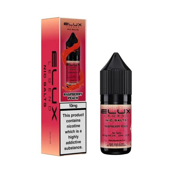 bulk wholesale Elux Legend Nic Salts - 10ml E - liquids - Box of 10 - Raspberry Peach *New*