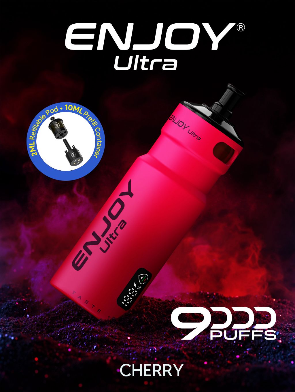 bulk wholesale Enjoy Ultra 9000 Vape Kit Box of 5 - Cherry