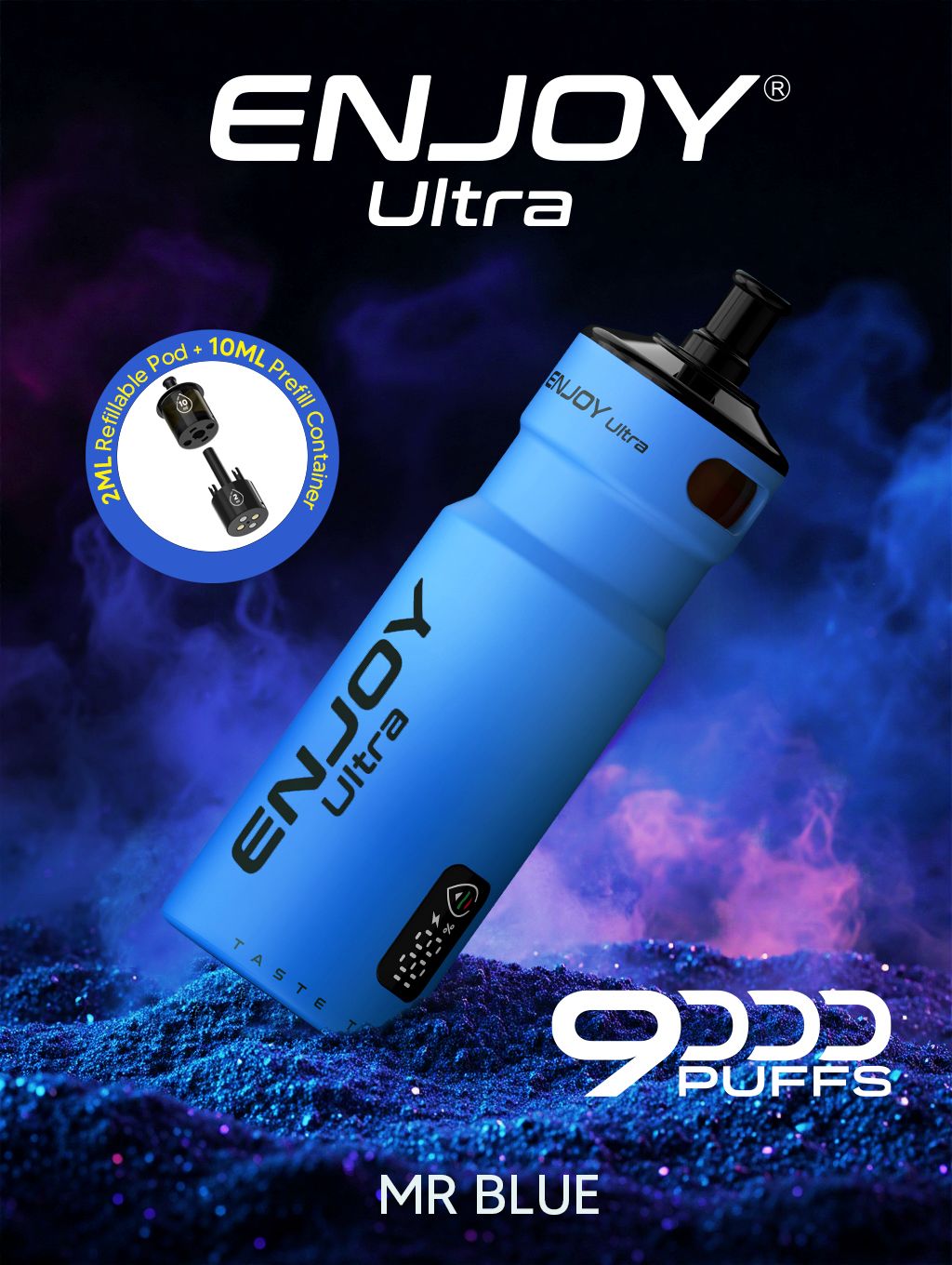 bulk wholesale Enjoy Ultra 9000 Vape Kit Box of 5 - Mr Blue