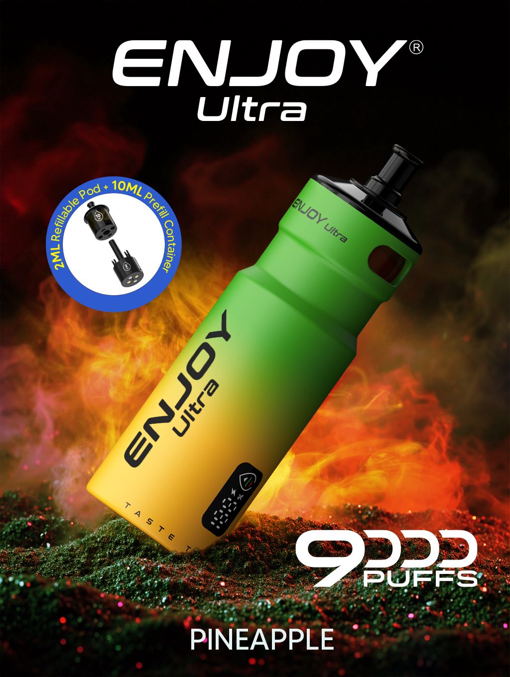 bulk wholesale Enjoy Ultra 9000 Vape Kit Box of 5 - Pineapple