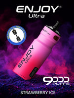 bulk wholesale Enjoy Ultra 9000 Vape Kit Box of 5 - Strawberry Ice