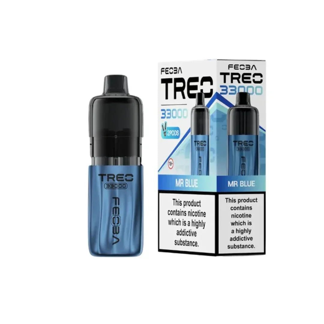 bulk wholesale Feoba Treo 33k Prefilled Pod Vape Kit Box of 5 - Mr Blue