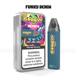 bulk wholesale Groovy Bar 10k Refillable Vape Pod Kit - Funky Denim