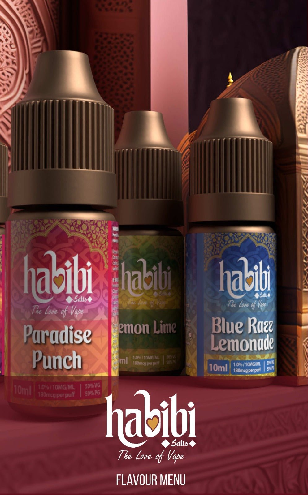 bulk wholesale Habibi Salts Nic Salt 10ml E - Liquid Box of 10 - Strawberry Surge