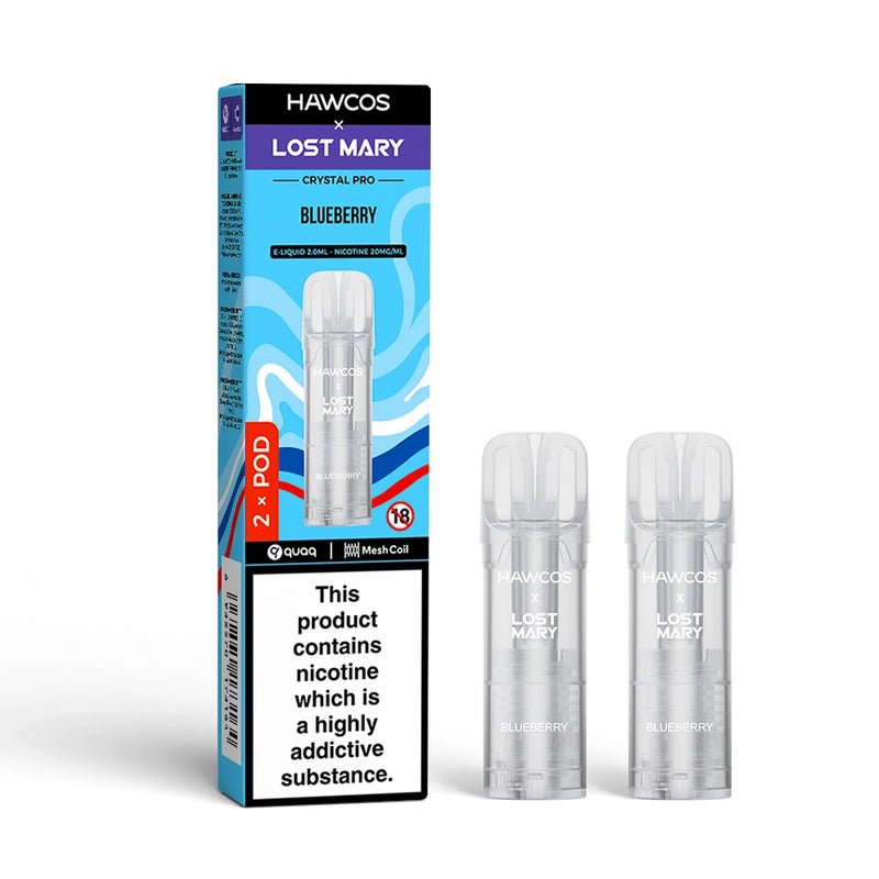 bulk wholesale Hawcos x Lost Mary Crystal Pro 600 Replacement Pods Pack of 10 - Blueberry
