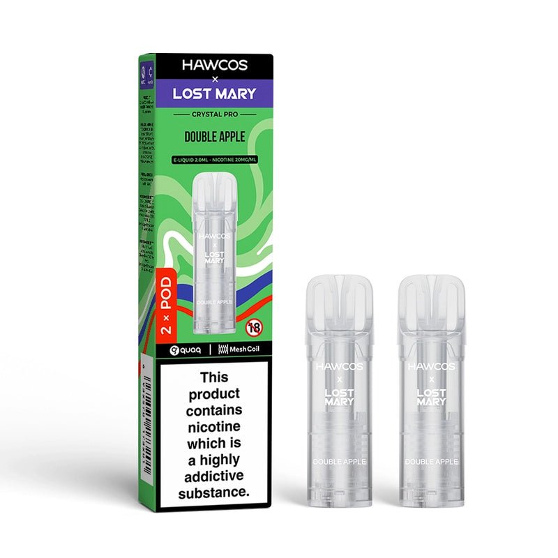 bulk wholesale Hawcos x Lost Mary Crystal Pro 600 Replacement Pods Pack of 10 - Double Apple