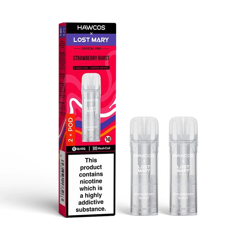 bulk wholesale Hawcos x Lost Mary Crystal Pro 600 Replacement Pods Pack of 10 - Strawberry Burst