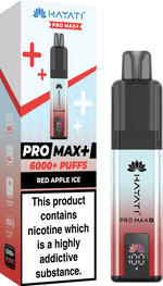 bulk wholesale Hayati Pro Max+ 6000 Puffs Vape Kit Box of 5 - Red Apple Ice