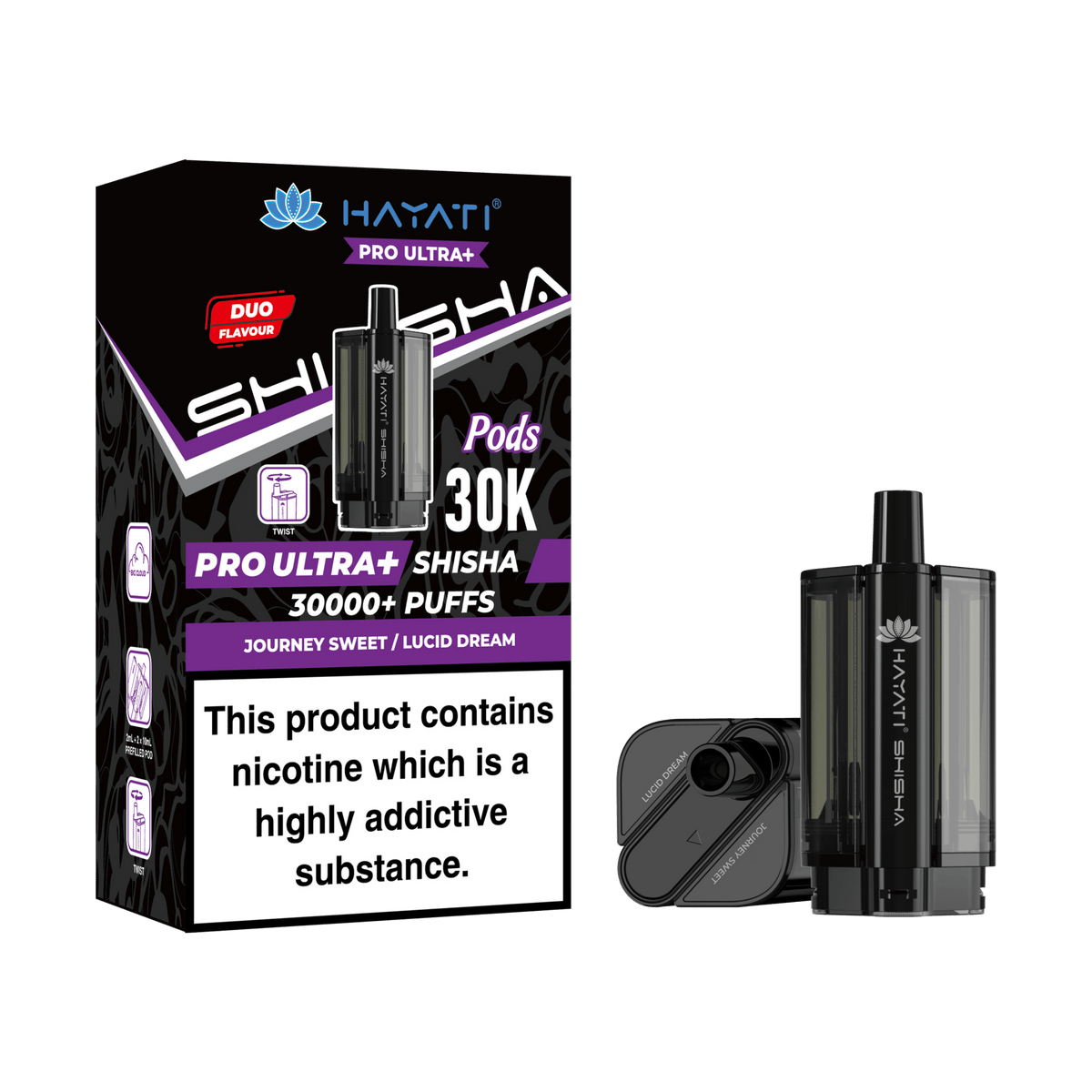 bulk wholesale Hayati Pro Ultra Plus Shisha 30k Prefilled Pods Box of 5 - Double Apple/Double Apple