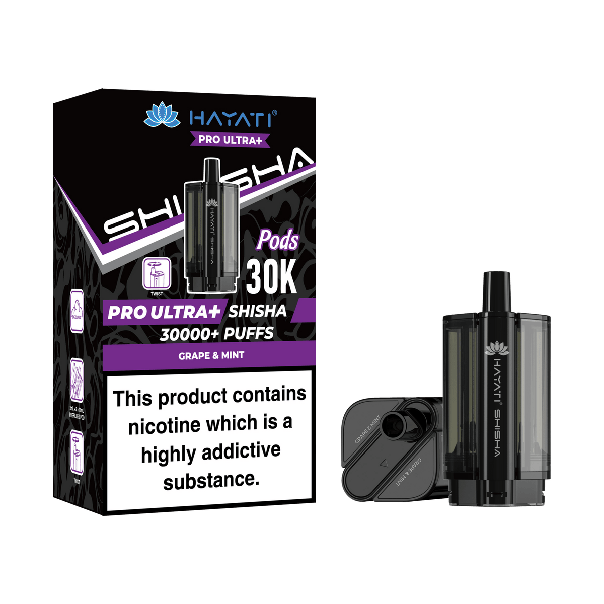 bulk wholesale Hayati Pro Ultra Plus Shisha 30k Prefilled Pods Box of 5 - Double Apple/Double Apple