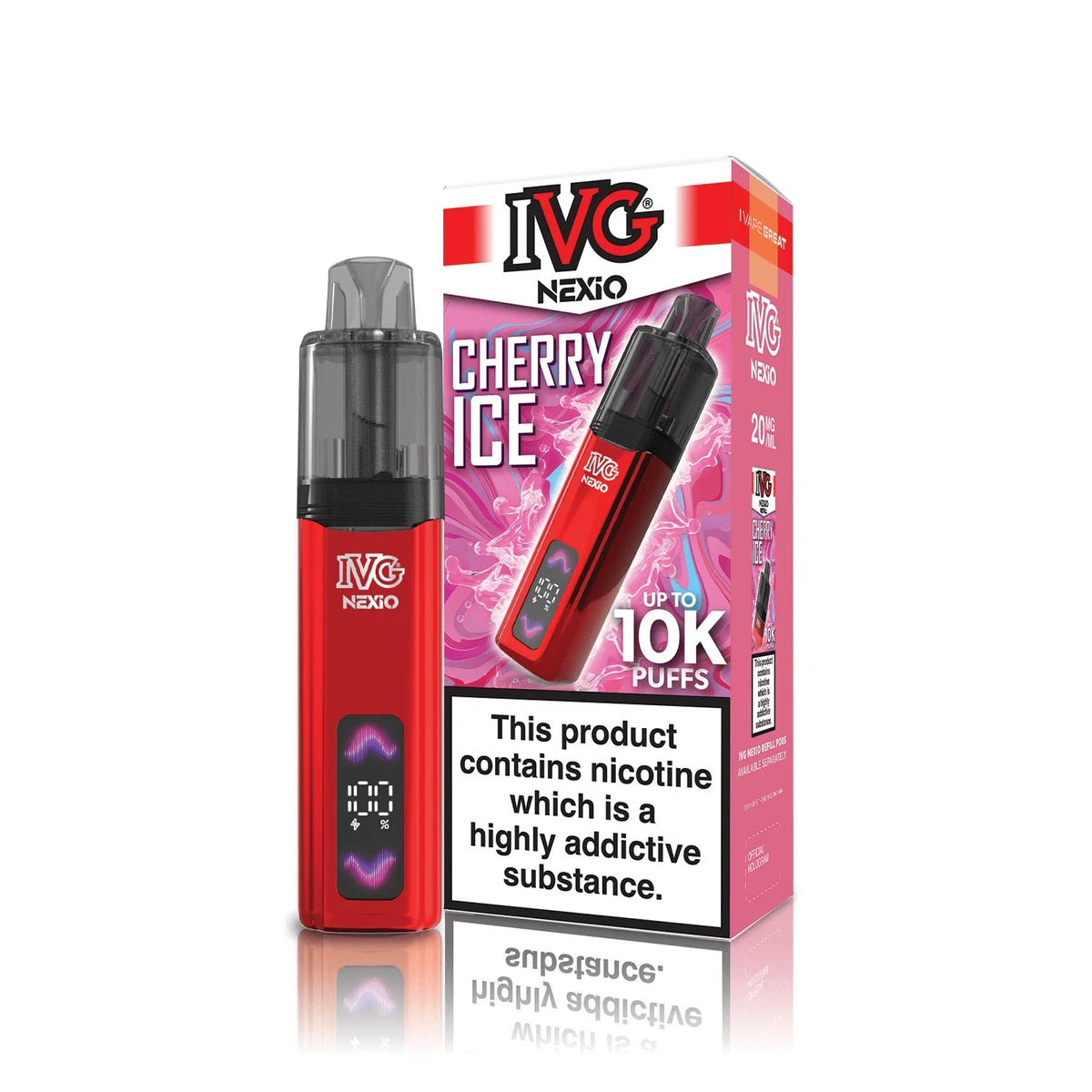 bulk wholesale IVG Nexio 10k Pod Vape Kit Box of 5 - Cherry Ice