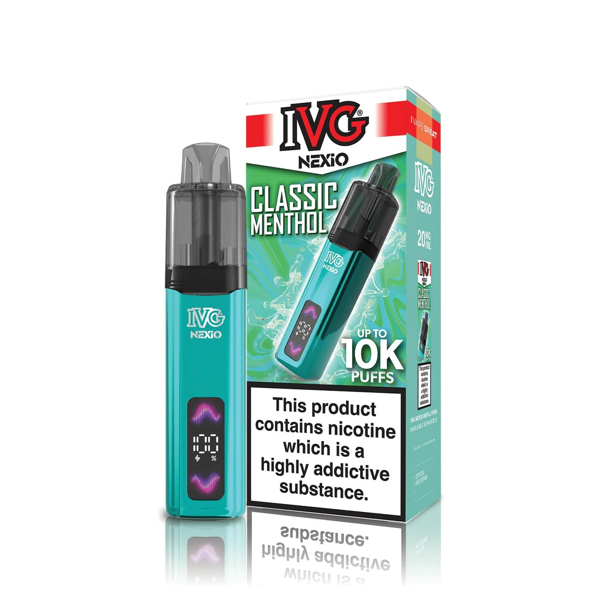 bulk wholesale IVG Nexio 10k Pod Vape Kit Box of 5 - Classic Menthol