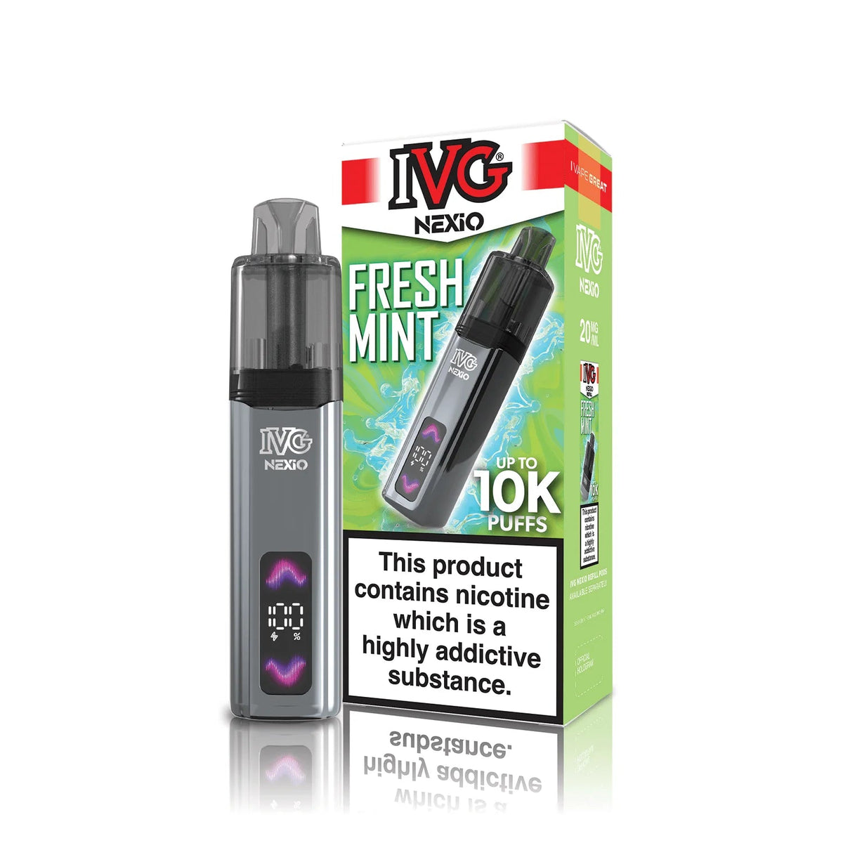bulk wholesale IVG Nexio 10k Pod Vape Kit Box of 5 - Fresh Mint