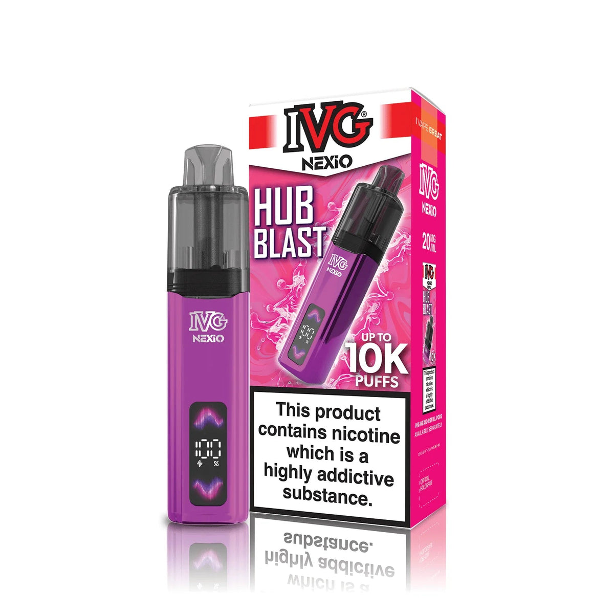 bulk wholesale IVG Nexio 10k Pod Vape Kit Box of 5 - Hub Blast