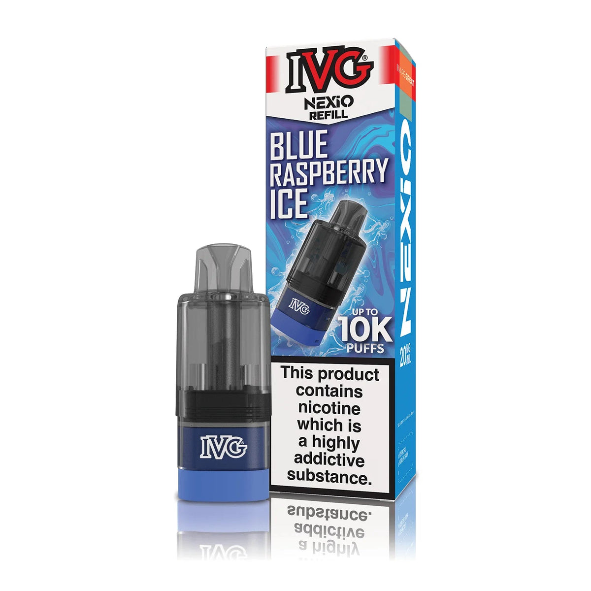 bulk wholesale IVG Nexio 10k Refill Pods Box of 5 - Blue Raspberry Ice