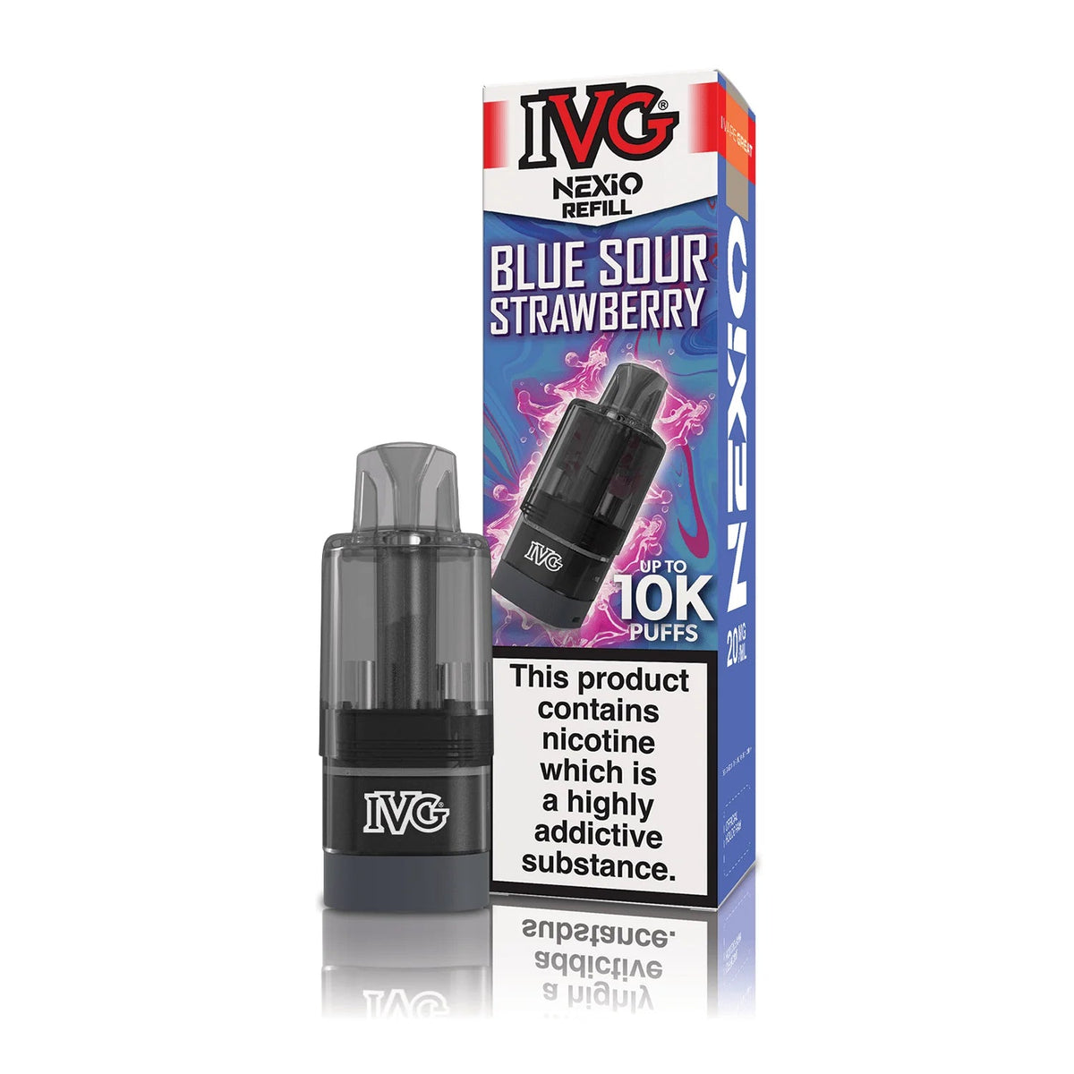 bulk wholesale IVG Nexio 10k Refill Pods Box of 5 - Blue Sour Strawberry