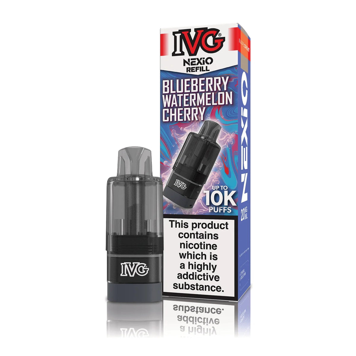bulk wholesale IVG Nexio 10k Refill Pods Box of 5 - Blueberry Watermelon Cherry