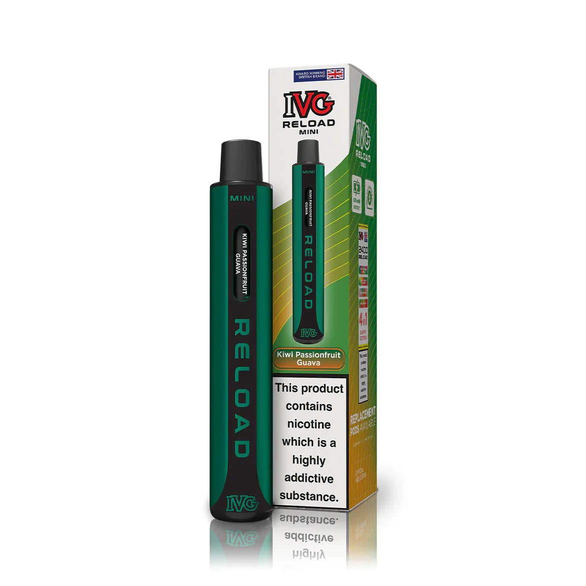 bulk wholesale IVG Reload Mini Pod Vape Kit Box Of 10 - Passionfruit Guava