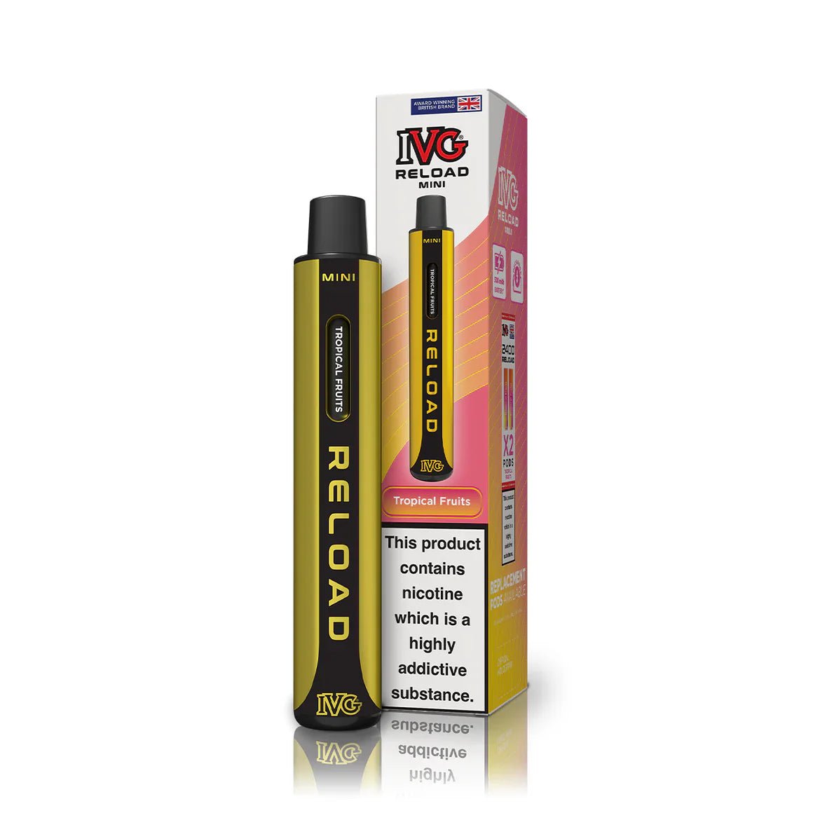 bulk wholesale IVG Reload Mini Pod Vape Kit Box Of 10 - Tropical Fruits