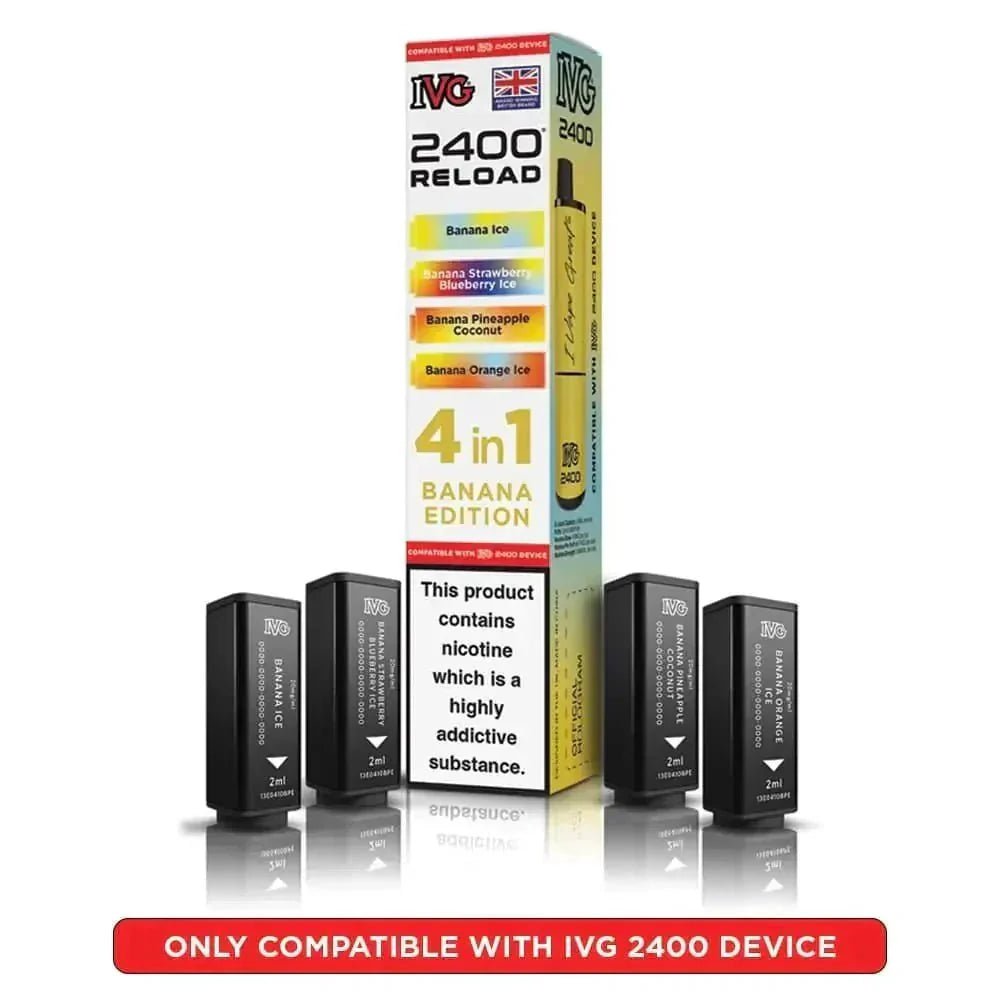 bulk wholesale IVG Reload Mini Prefilled Pods Pack of 5 - Banana Edition