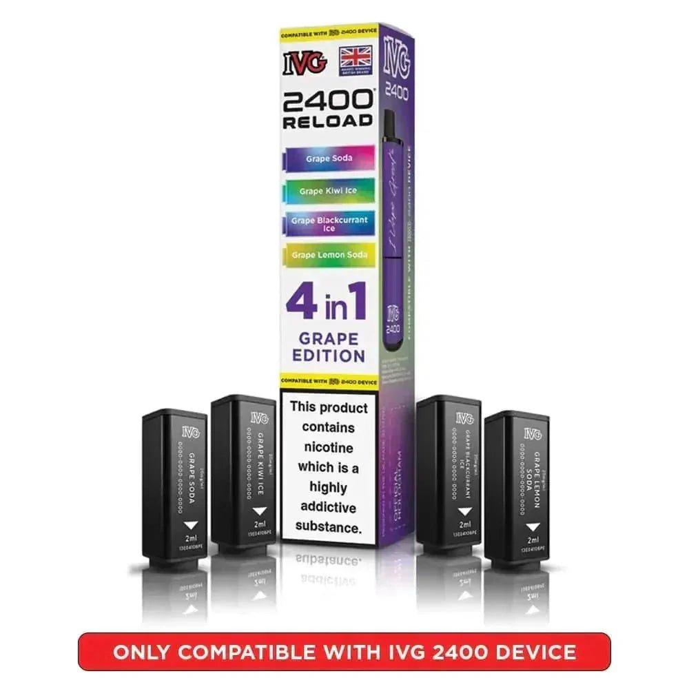 bulk wholesale IVG Reload Mini Prefilled Pods Pack of 5 - Grape Edition