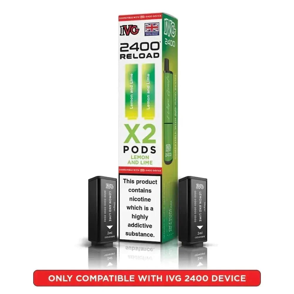 bulk wholesale IVG Reload Mini Prefilled Pods Pack of 5 - Lemon n Lime