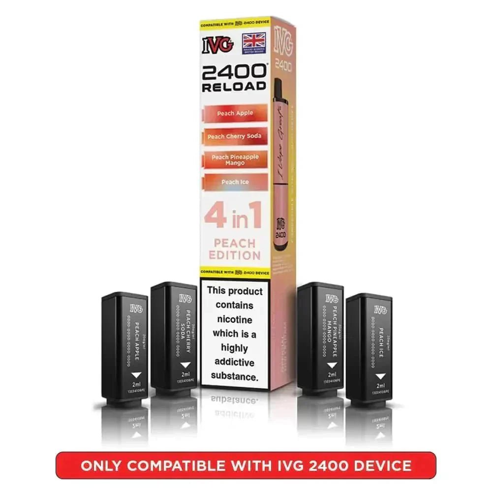 bulk wholesale IVG Reload Mini Prefilled Pods Pack of 5 - Peach Edition