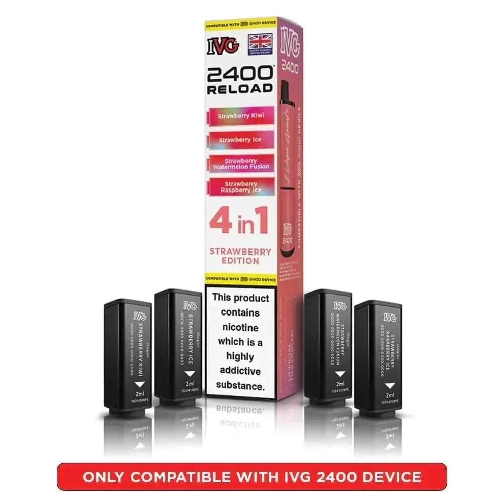 bulk wholesale IVG Reload Mini Prefilled Pods Pack of 5 - Strawberry Edition