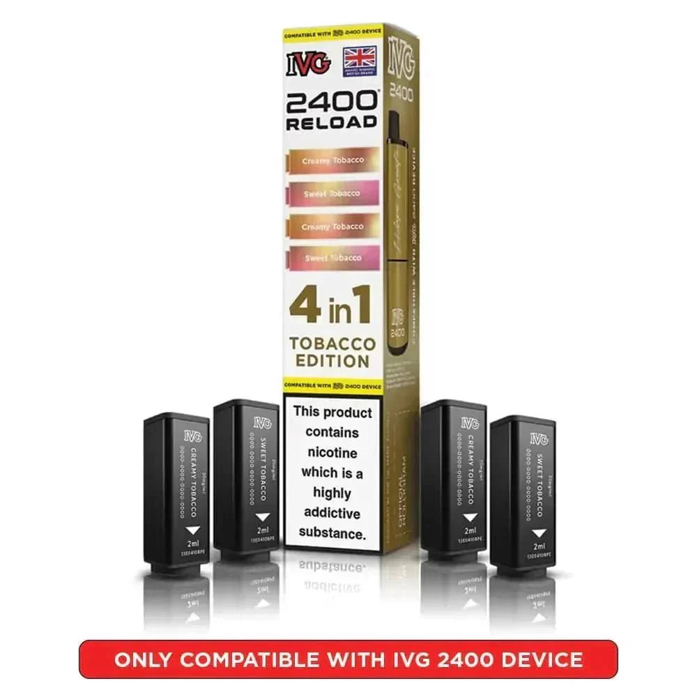 bulk wholesale IVG Reload Mini Prefilled Pods Pack of 5 - Tobacco Edition