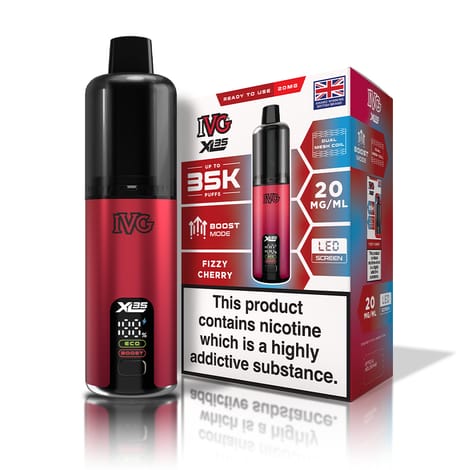 bulk wholesale IVG XL 35K Prefilled Pod Vape Kit Box of 5 - Fizzy Cherry
