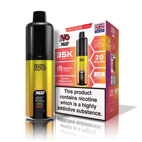 bulk wholesale IVG XL 35K Prefilled Pod Vape Kit Box of 5 - Guava Pineapple Passionfruit