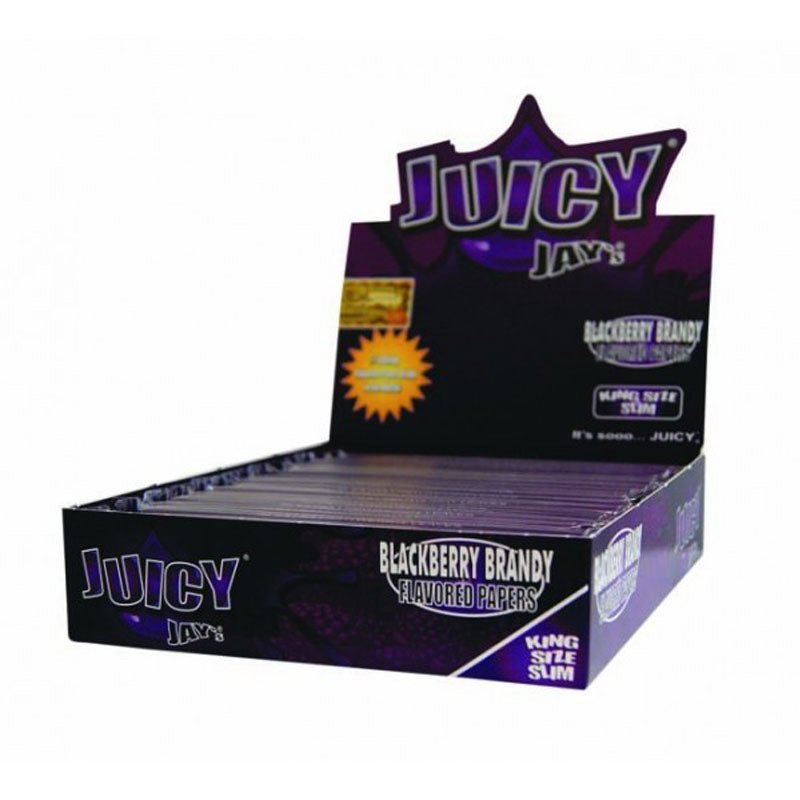 bulk wholesale Juicy Jay's Blackberry Brandy King Size Slim Rolling Papers - 32 Leaves - 