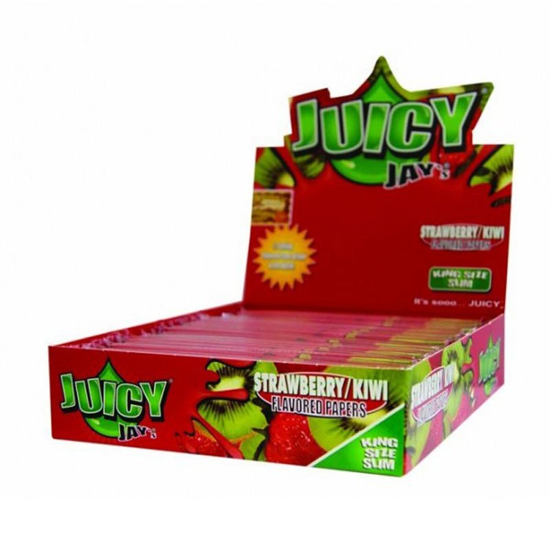 bulk wholesale Juicy Jay's Strawberry Kiwi King Size Slim Rolling Papers - 32 Leaves - 