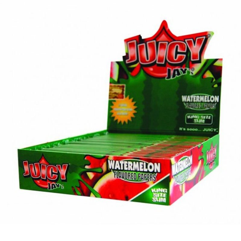 bulk wholesale Juicy Jay's Watermelon King Size Slim Rolling Papers - 32 Leaves - 
