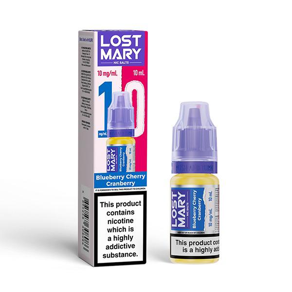 bulk wholesale Lost Mary Nic Salt 10ml E-Liquid Box of 10 - Blueberry Cherry Cranberry