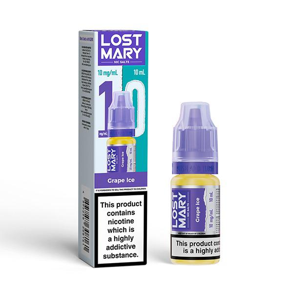 bulk wholesale Lost Mary Nic Salt 10ml E-Liquid Box of 10 - Grape Ice