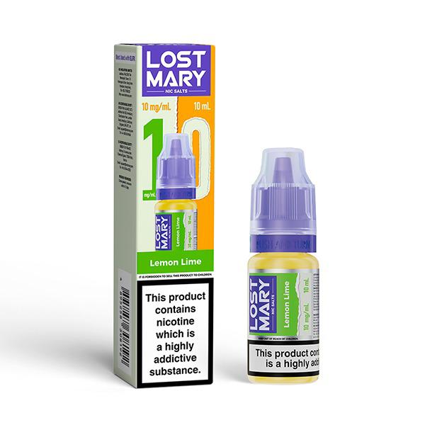 bulk wholesale Lost Mary Nic Salt 10ml E-Liquid Box of 10 - Lemon Lime