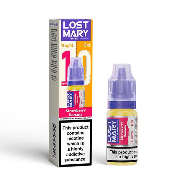 bulk wholesale Lost Mary Nic Salt 10ml E-Liquid Box of 10 - Strawberry Banana