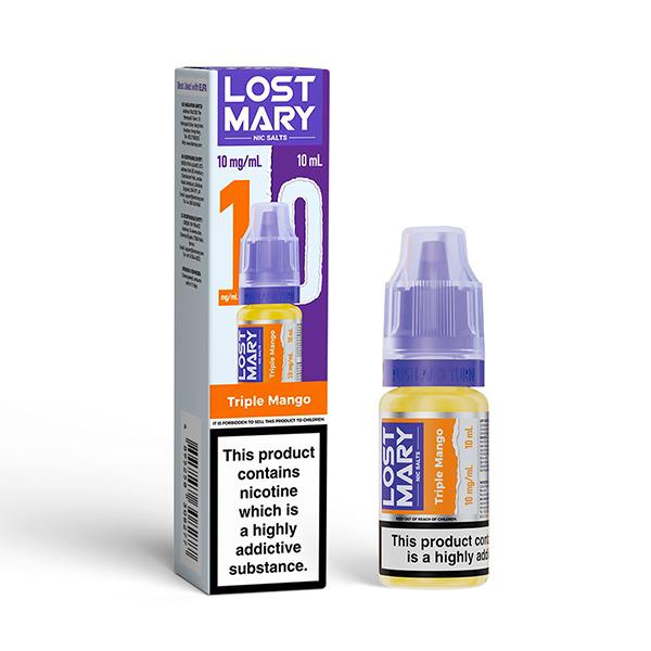 bulk wholesale Lost Mary Nic Salt 10ml E-Liquid Box of 10 - Triple Mango