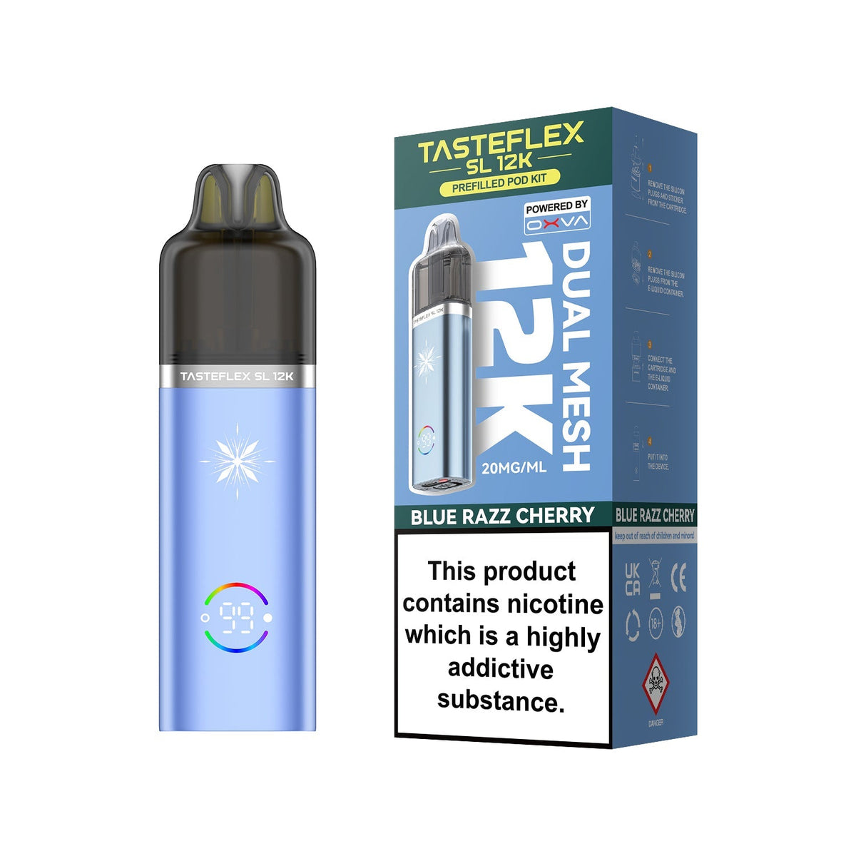 bulk wholesale Oxva Tasteflex SL 12k Prefilled Pod Kit - Blue Razz Cherry