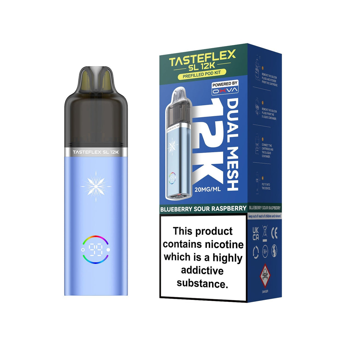 bulk wholesale Oxva Tasteflex SL 12k Prefilled Pod Kit - Blueberry Sour Raspberry